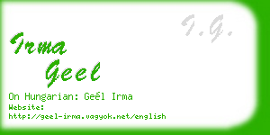 irma geel business card